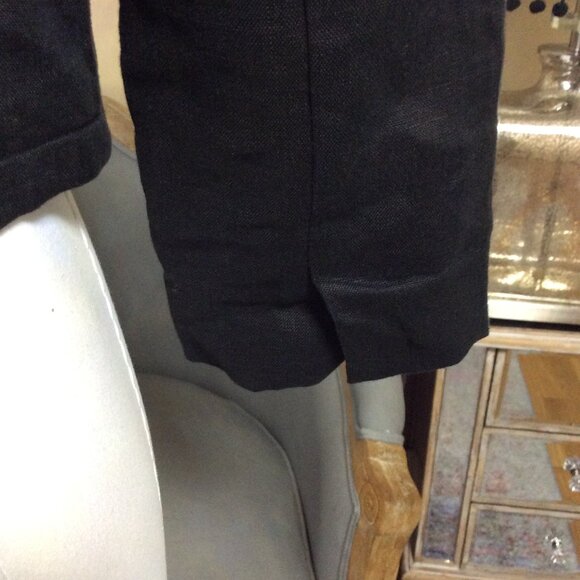 Harlowe & Graham black linen crop jacket with beaded shoulder, like new! - Picture 8 of 15